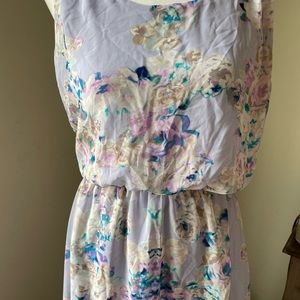 Charlotte Russe Medium Lilac Purple Chiffon And Polyester Assymetrical Dress